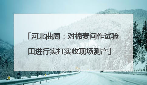河北曲周：对棉麦间作试验田进行实打实收现场测产