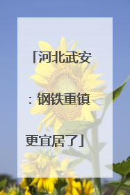 河北武安：钢铁重镇更宜居了