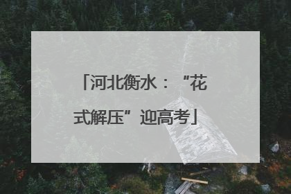 河北衡水：“花式解压”迎高考