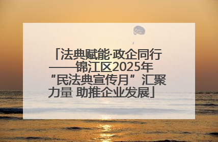 法典赋能·政企同行——锦江区2025年“民法典宣传月”汇聚力量 助推企业发展