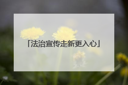 法治宣传走新更入心