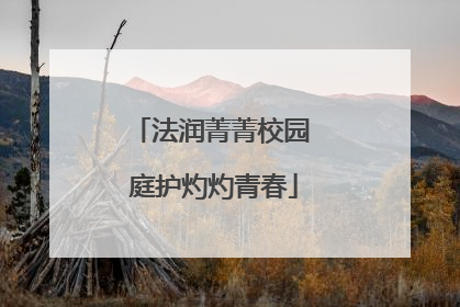法润菁菁校园 庭护灼灼青春