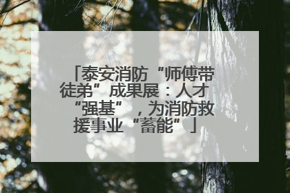泰安消防“师傅带徒弟”成果展：人才“强基”，为消防救援事业“蓄能”