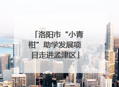 洛阳市“小青柑”助学发展项目走进孟津区
