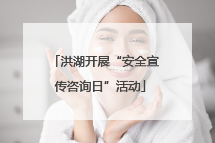 洪湖开展“安全宣传咨询日”活动