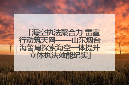 海空执法聚合力 雷霆行动筑天网——山东烟台海警局探索海空一体提升立体执法效能纪实