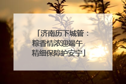 济南历下城管：粽香情浓迎端午 精细保障护安宁