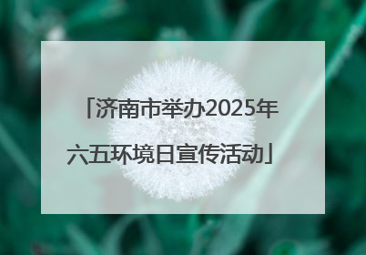 济南市举办2025年六五环境日宣传活动
