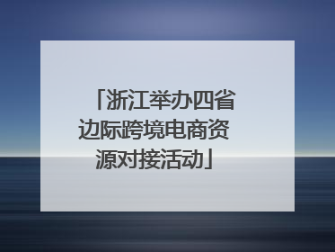 浙江举办四省边际跨境电商资源对接活动