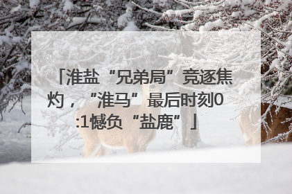 淮盐“兄弟局”竞逐焦灼，“淮马”最后时刻0:1憾负“盐鹿”