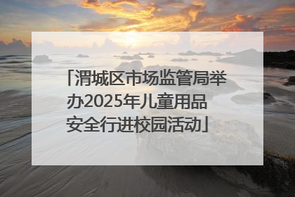 渭城区市场监管局举办2025年儿童用品安全行进校园活动