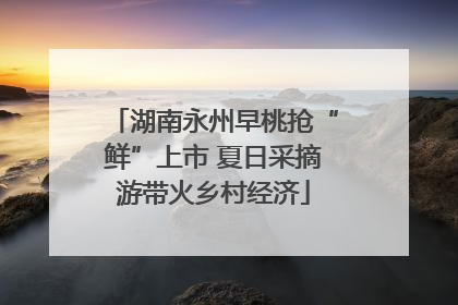 湖南永州早桃抢“鲜”上市 夏日采摘游带火乡村经济