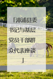 漳浦县委书记与基层党员干部群众代表座谈