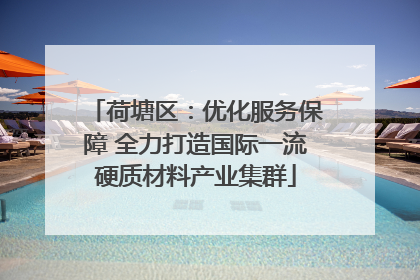 荷塘区：优化服务保障 全力打造国际一流硬质材料产业集群