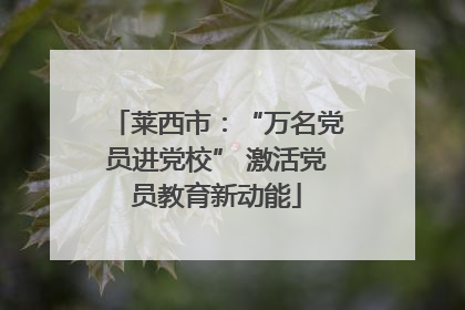 莱西市：“万名党员进党校” 激活党员教育新动能
