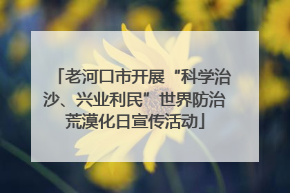 老河口市开展“科学治沙、兴业利民”世界防治荒漠化日宣传活动
