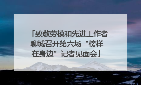 致敬劳模和先进工作者 聊城召开第六场“榜样在身边”记者见面会