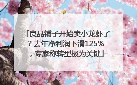 良品铺子开始卖小龙虾了？去年净利润下滑125%，专家称转型极为关键