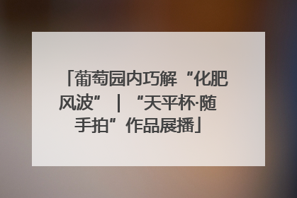 葡萄园内巧解“化肥风波”｜“天平杯·随手拍”作品展播