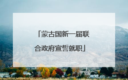 蒙古国新一届联合政府宣誓就职