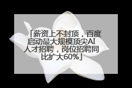 薪资上不封顶，百度启动最大规模顶尖AI人才招聘，岗位招聘同比扩大60%
