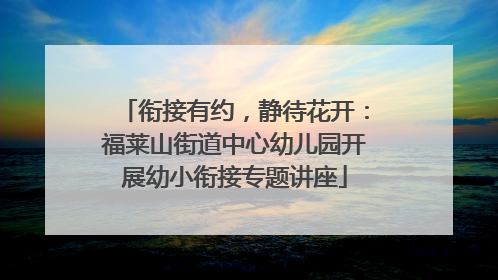 衔接有约，静待花开：福莱山街道中心幼儿园开展幼小衔接专题讲座