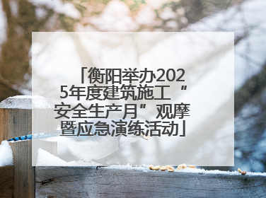 衡阳举办2025年度建筑施工“安全生产月”观摩暨应急演练活动