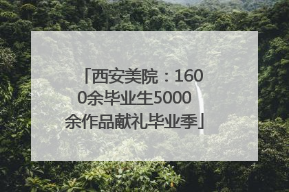 西安美院：1600余毕业生5000余作品献礼毕业季