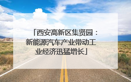 西安高新区集贤园：新能源汽车产业带动工业经济迅猛增长
