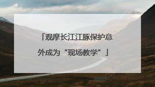观摩长江江豚保护意外成为“现场教学”