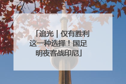 追光｜仅有胜利这一种选择！国足明夜客战印尼