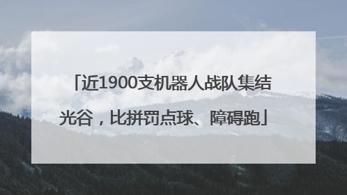 近1900支机器人战队集结光谷，比拼罚点球、障碍跑