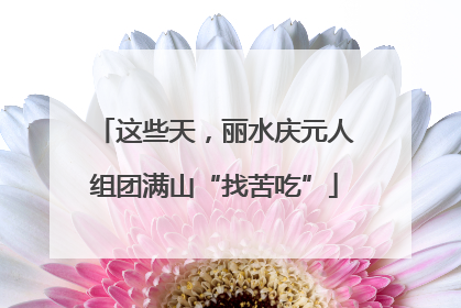 这些天，丽水庆元人组团满山“找苦吃”