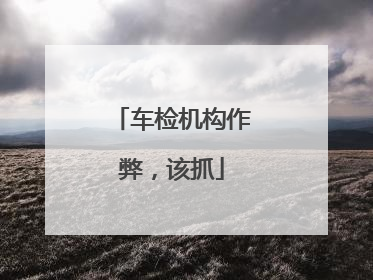 车检机构作弊，该抓