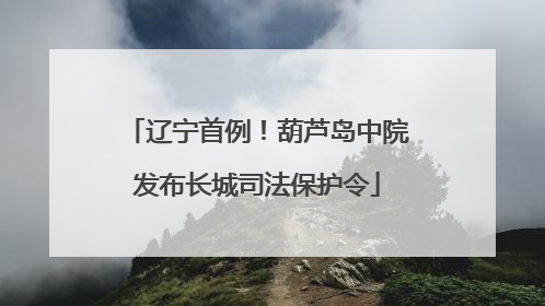 辽宁首例！葫芦岛中院发布长城司法保护令
