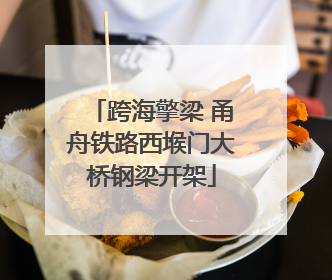 跨海擎梁 甬舟铁路西堠门大桥钢梁开架