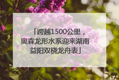 跨越1500公里，奥森龙形水系迎来湖南益阳双桡龙舟表