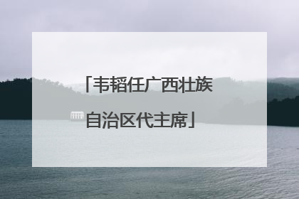 韦韬任广西壮族自治区代主席