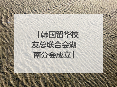 韩国留华校友总联合会湖南分会成立