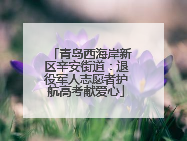 青岛西海岸新区辛安街道：退役军人志愿者护航高考献爱心
