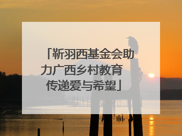 靳羽西基金会助力广西乡村教育 传递爱与希望