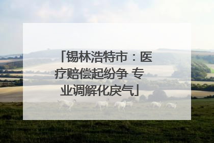 锡林浩特市：医疗赔偿起纷争 专业调解化戾气