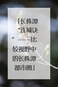 长株潭“连城诀”——比较视野中的长株潭都市圈