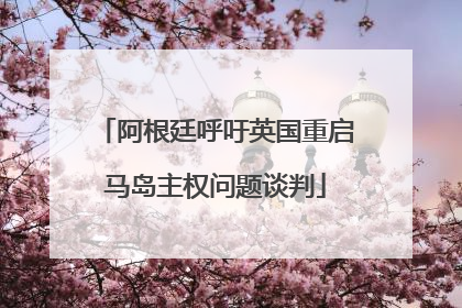 阿根廷呼吁英国重启马岛主权问题谈判