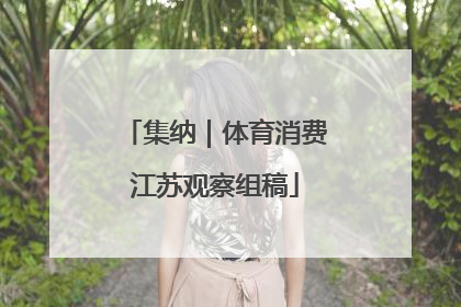 集纳｜体育消费江苏观察组稿