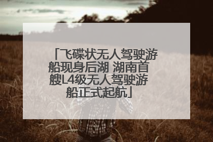 飞碟状无人驾驶游船现身后湖 湖南首艘L4级无人驾驶游船正式起航