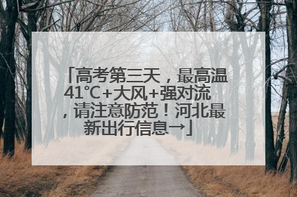 高考第三天，最高温41℃+大风+强对流，请注意防范！河北最新出行信息→