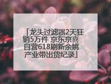 龙头过滤器2天狂销5万件 京东京喜自营618刷新余姚产业带出货纪录