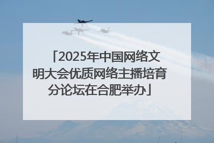 2025年中国网络文明大会优质网络主播培育分论坛在合肥举办