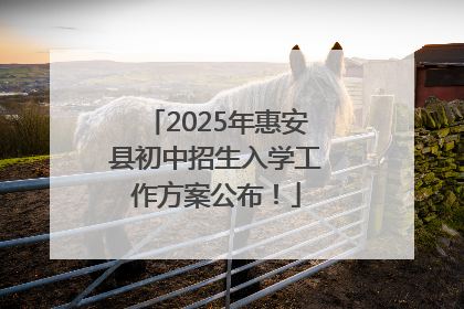 2025年惠安县初中招生入学工作方案公布！